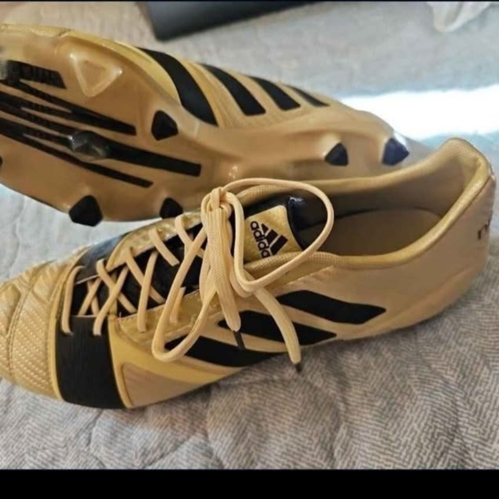 Adidas Gold and Black Soccer Cleats